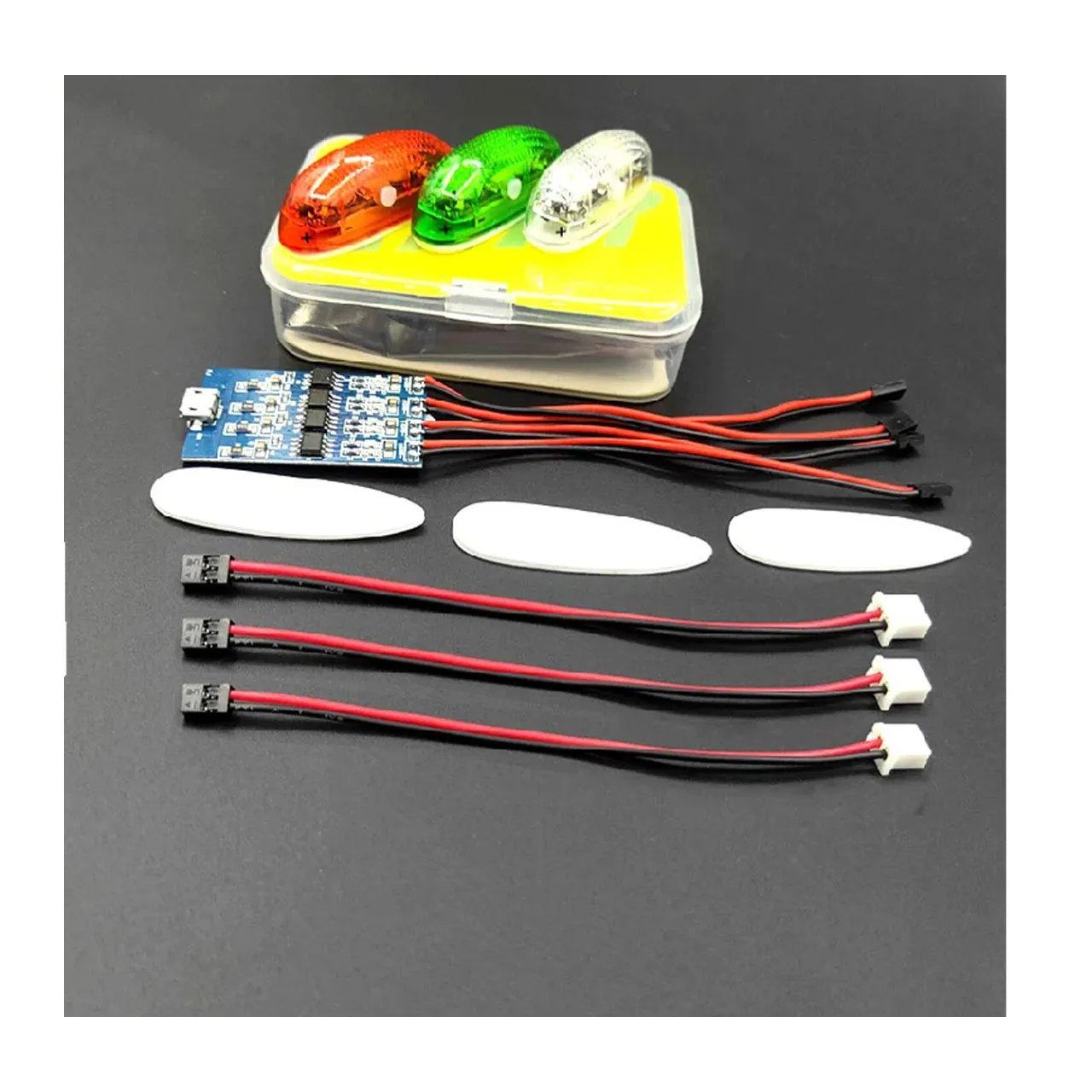 ZMR Wireless Navigation Light 4 modes LED lights 1S Rechargeable for RC Airplane Hobby Plane Drone Car Boat Toy Part