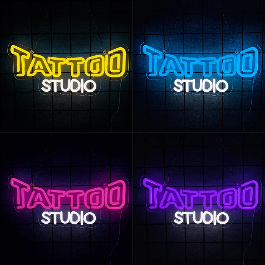 Tattoo Studio Led Neon Sign, Business Wall Lamp Of Beauty Salon, Best Gift For Tattoo Artist, Decor Of Bar, Bedroom And Garage.