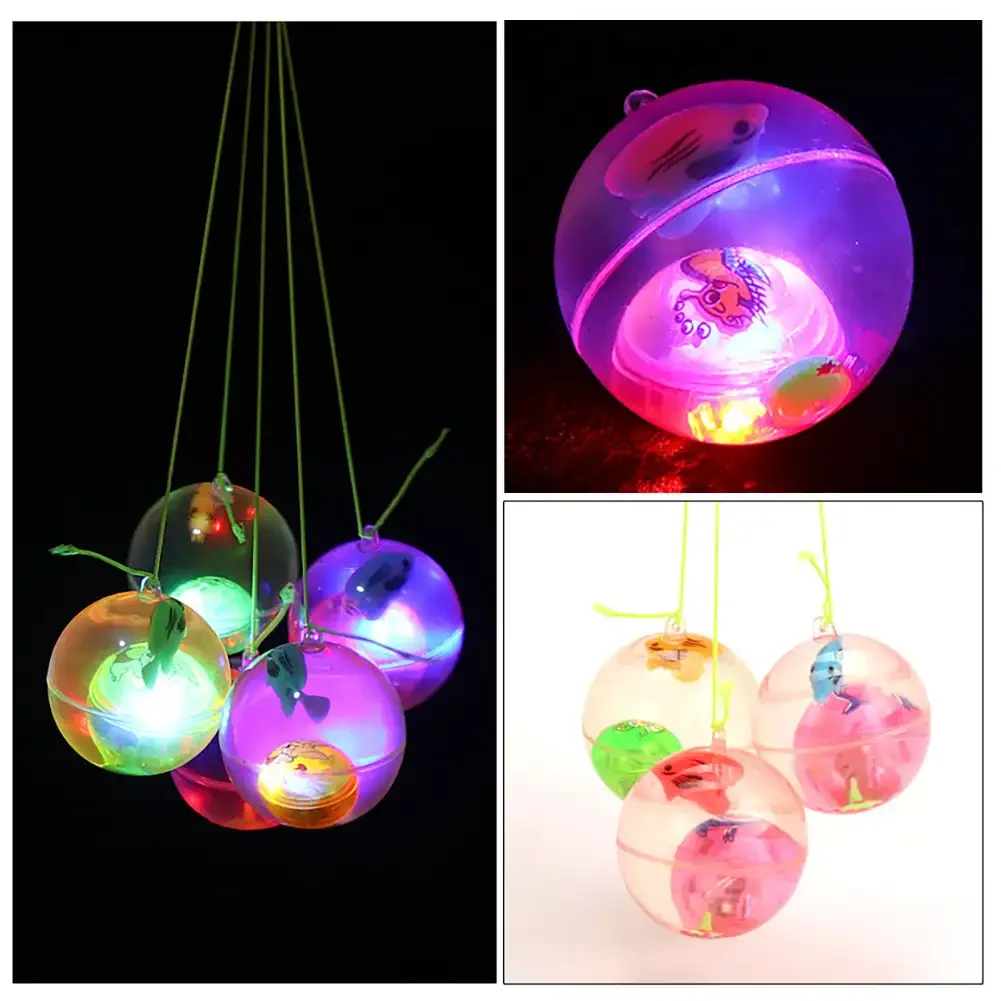 Kleurrijke Flash Springbal Kinderen Lichtgevend Speelgoed Gloeiend Springbal Kids Led Glitter Elastische Bal Buiten Plezier Lato Speelgoed