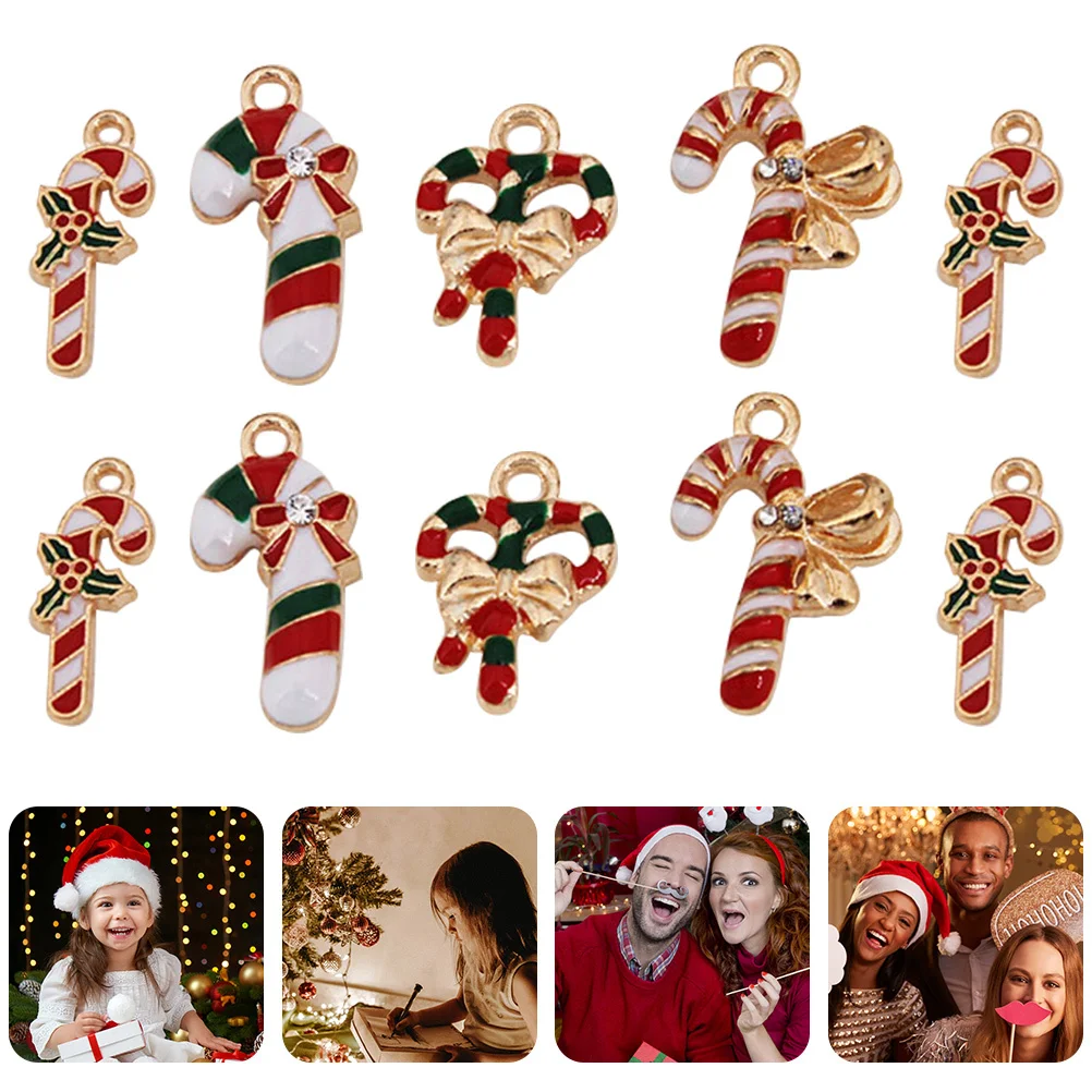 

50Pcs Candy Cane Hanging Ornaments Creative Christmas Decorations Christmas Tree Pendant Holiday Home Office Decor