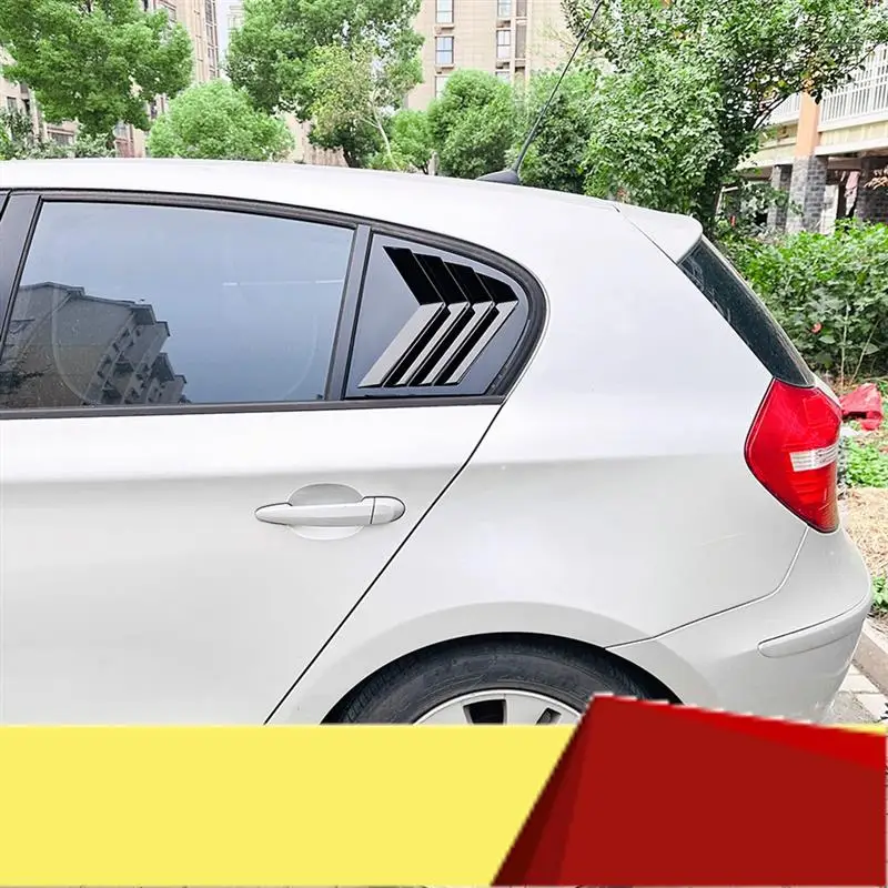 

Car Rear Triangular Window Blinds Cover Trim Louvers Shutters For BMW 1 Series E87 2005-2011 Glossy Black-M53K