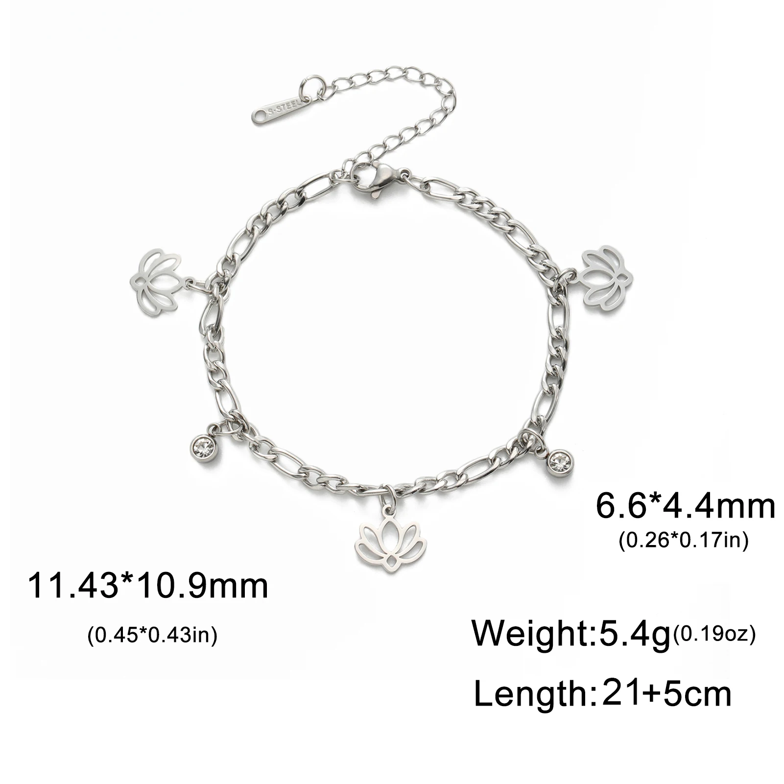 Kkjoy Mode Klassische Edelstahl Hohl Kleine Lotus Blume Armband Fußkettchen Für Frauen Trend Schmuck Party Geschenk Großhandel – Detail 20