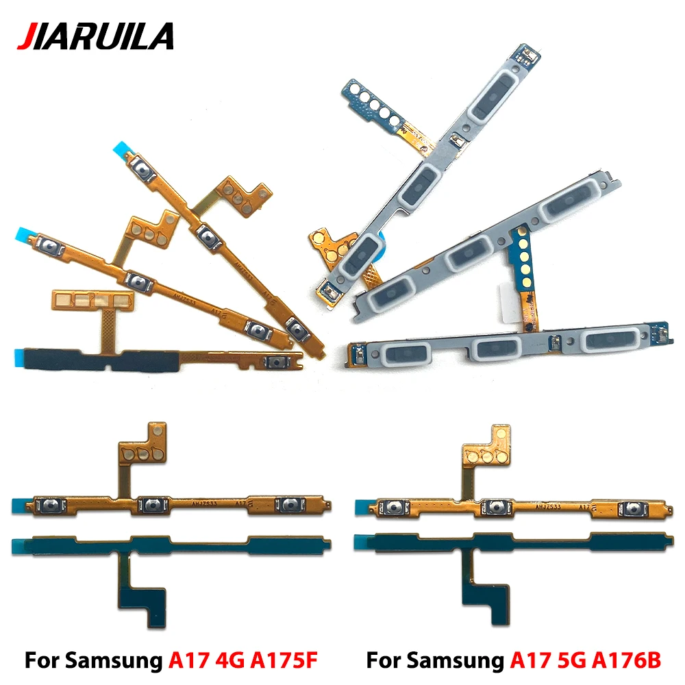 For Samsung A06 A13 A17 A53 5G A35 A55 A36 A56 A17 4G Power On Off Volume Side Button Key Replacement Flex Cable Ribbon