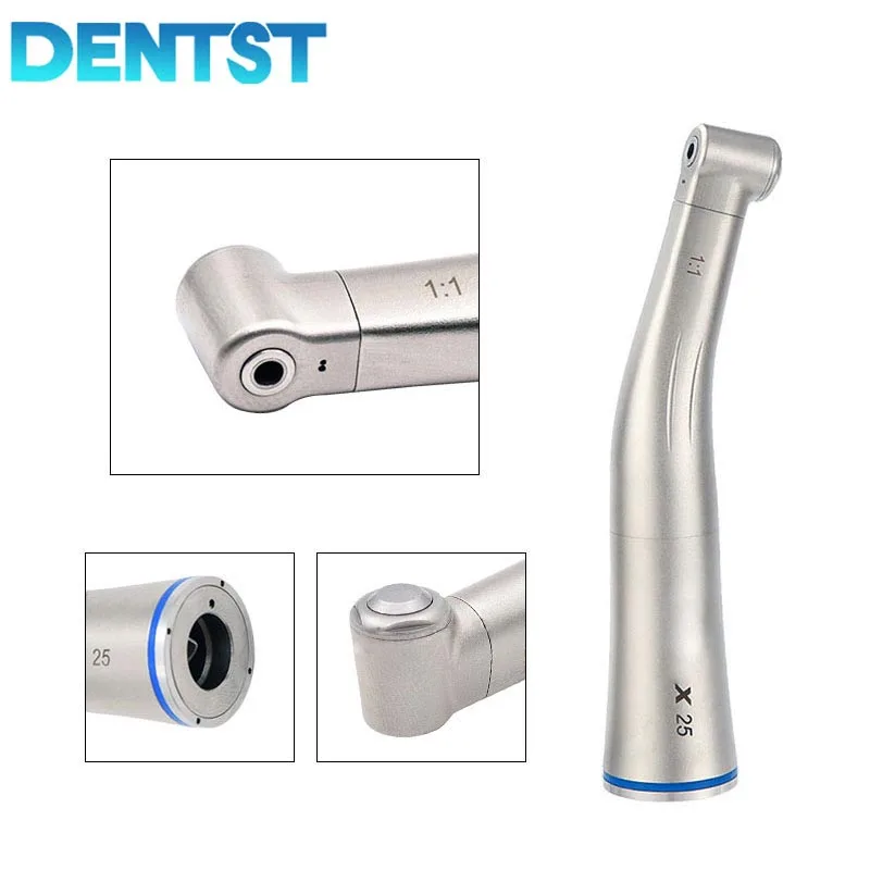 Dentistry 1:1 Contra Angle Low Speed Handpiece With Fiber Optic LED Inner Water Spray Dental Handpiec Tool X25L