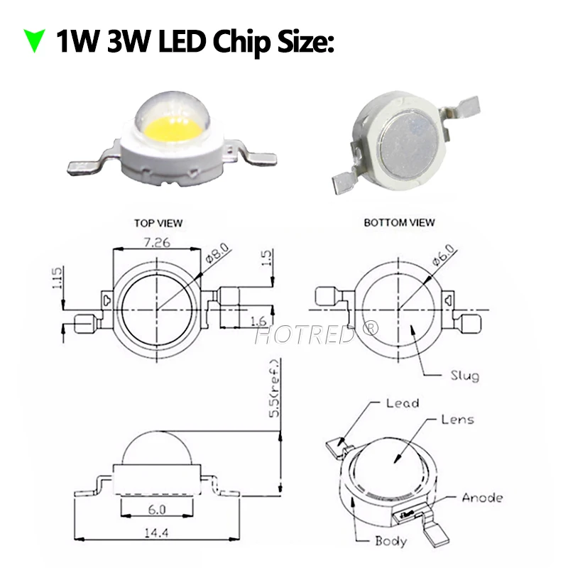 LED 1W 3W 5W 400nm-840nm Full Spectrum Pink White Grow Light Chip COB Diode Beads for Indoor Plant Growth DIY Spot Light Part