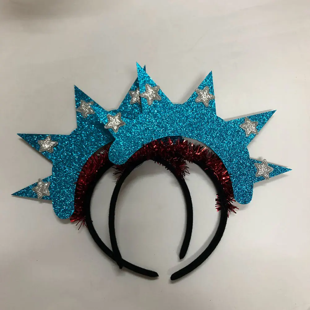 

2Pcs Independence Day Cosplay Headband Statue of Liberty Hair Hoops Lightweight Party Festival Hair Accessories