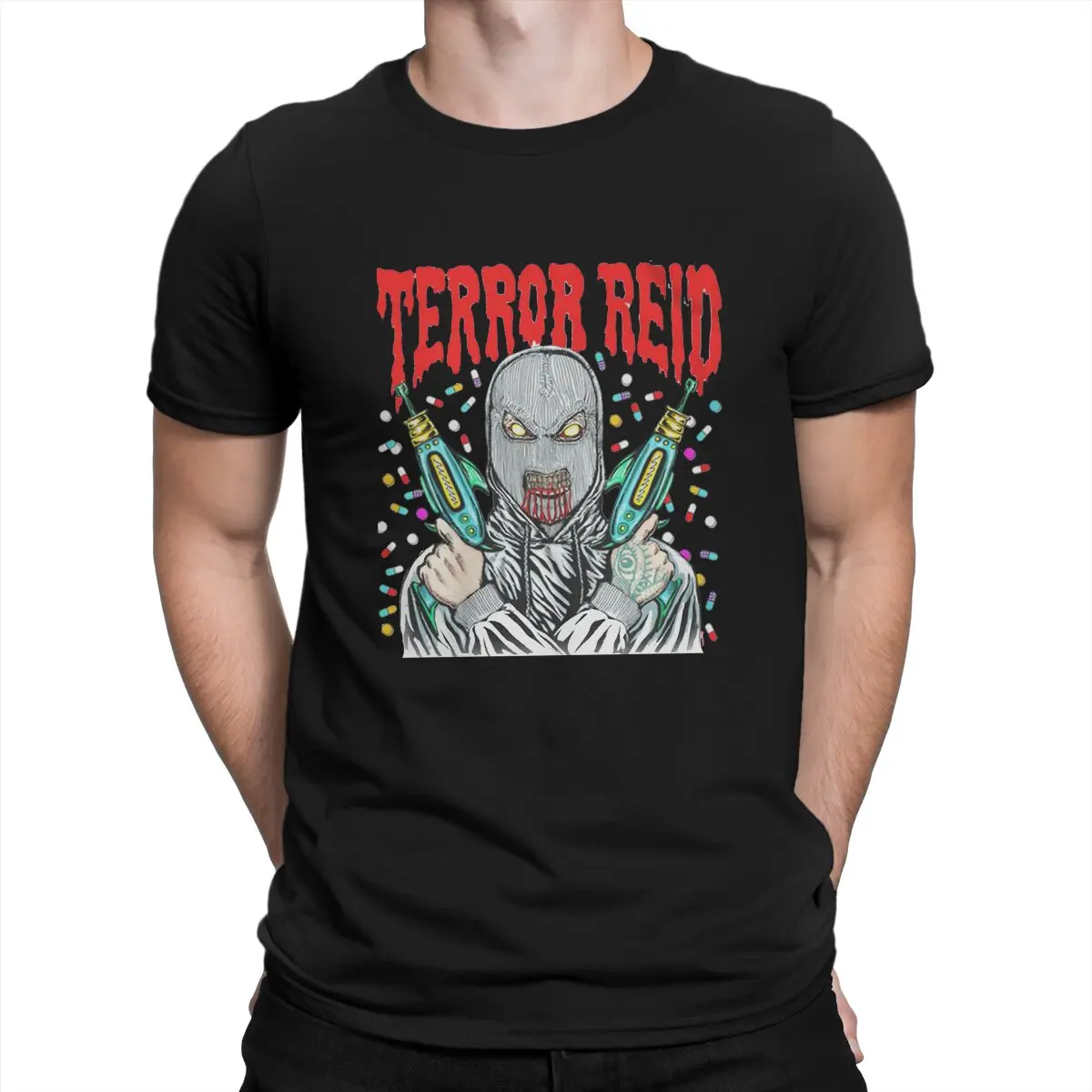 Logo Men's T Shirt Terror Reid Awesome Tees Short Sleeve Round Neck T-Shirt Gift Idea Clothes