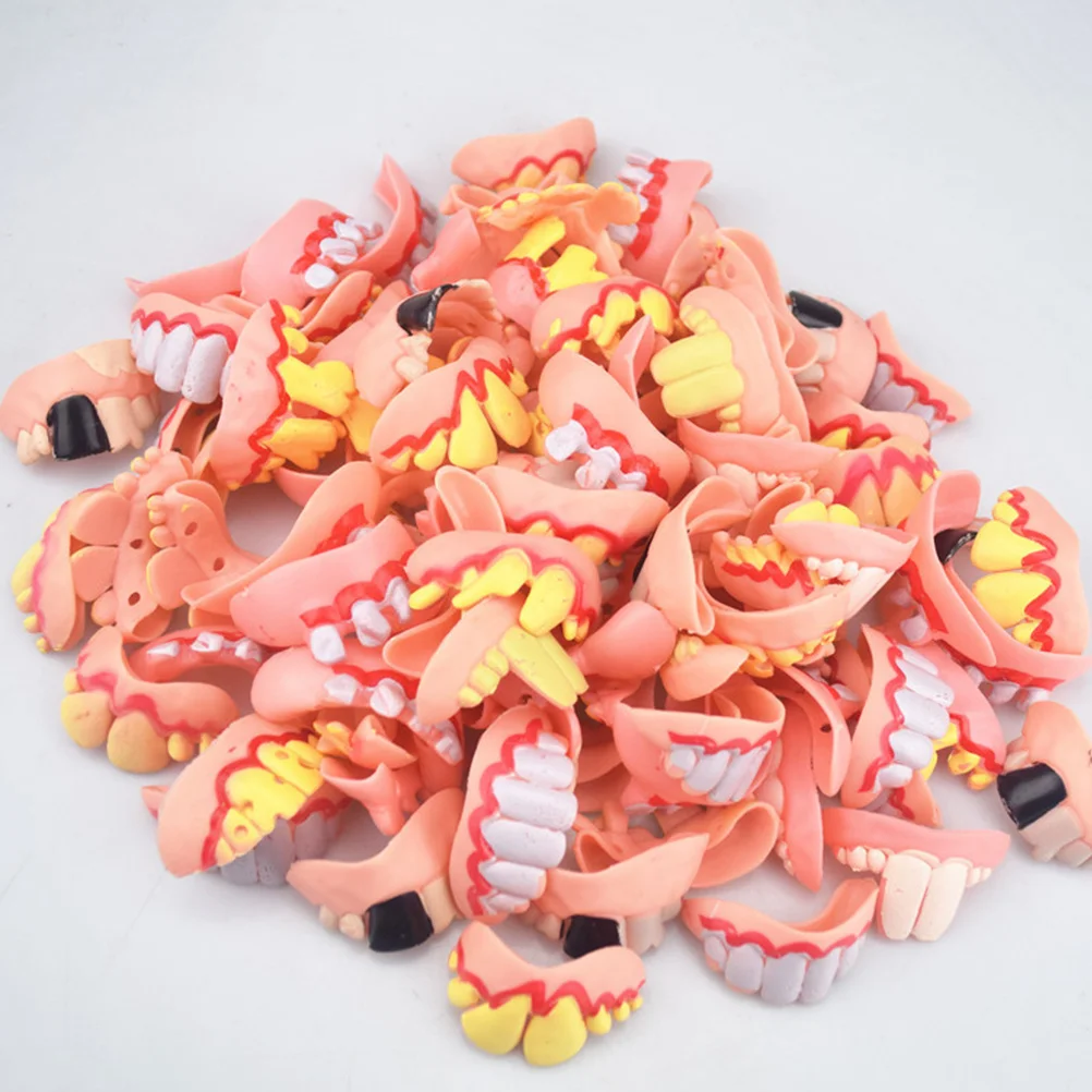 

30pcs Fake Teeth Costume Props Halloween Fangs Party Cosplay Pranking Scary Decorations Funny Gag Tooth Playthings