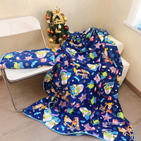 Cute Warm Blanket Cartoon Printed Blanket Office Comfortable Nap Blanket Bedspread on the Bed Cover Blanket Girl