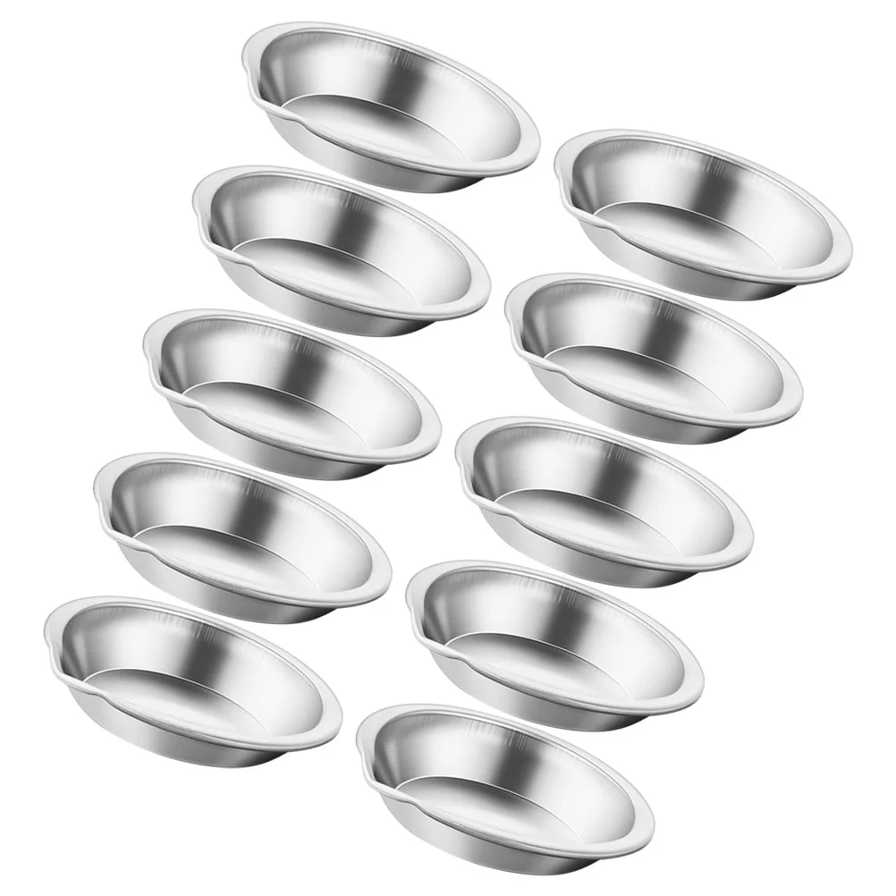 10 Pcs Palette Paint Mini Pallet Pigment Tray Accessories Metal Oil Stainless Steel Bowls Pallets