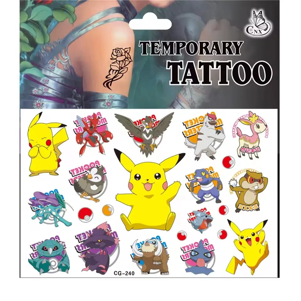 بوكيمون حفلة عيد ميلاد لوازم أساور ملصقات المفاتيح للأطفال بيناتا جودي حقيبة الحشو لطيف بيكاتشو بوكيمون حفلة الحسنات #4