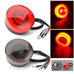 Round Brake Light Vintage Taillight Motorbike LED 12V Signals Stop Lamp for Harley Touring Dyna Cafe Racer Tricycle ATV UTV