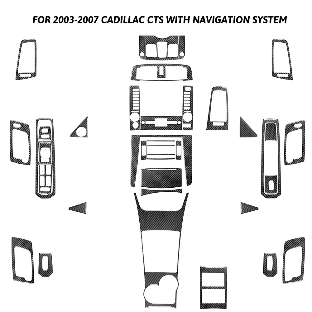 

Car Interior Decoration Protection Carbon Fiber Sticker For Cadillac CTS 2003-2007 with Navigation System Styling Accessories