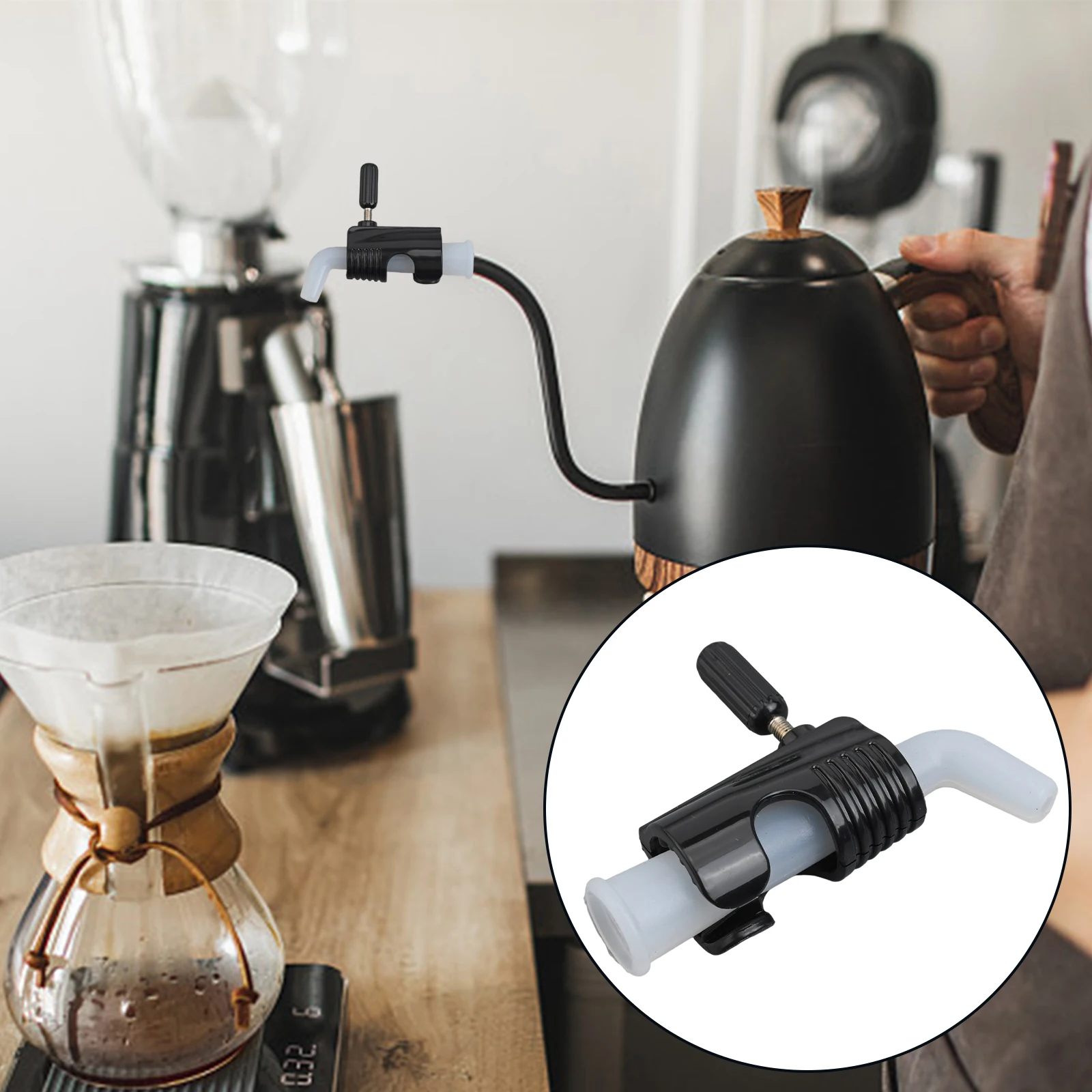 

Flexible Brewing Coffee Kettle Adjustable Kettle 7cm Pour Over Kettle Coffee Brewing Tool Plastic Material Perfect For Home Use