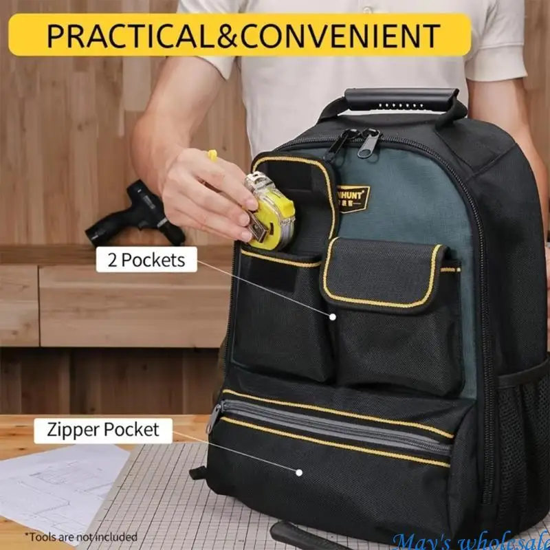 Multifunctional Electrician Tool Bag Backpack for Repairs and Home Maintenance 448A