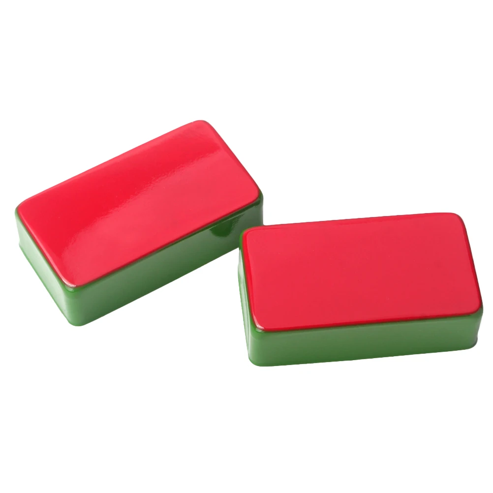 

2 Pcs Electric Guitar Pickup Cover Humbucker Single Brass Style Plate Mount Flat Ring