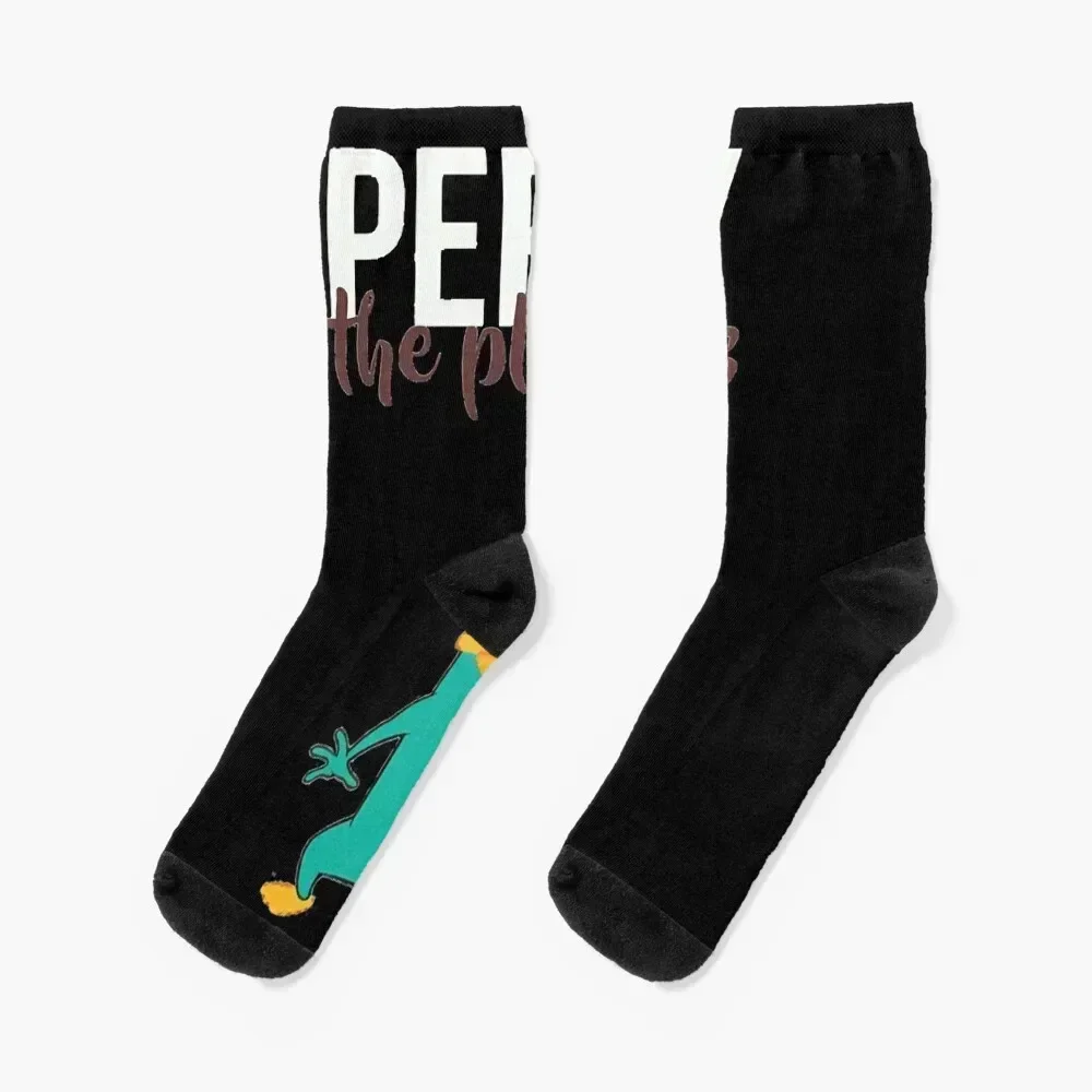 

Retro Perry The PlatypusCool Gift Socks Lots Thermal man winter Mens Socks Women's