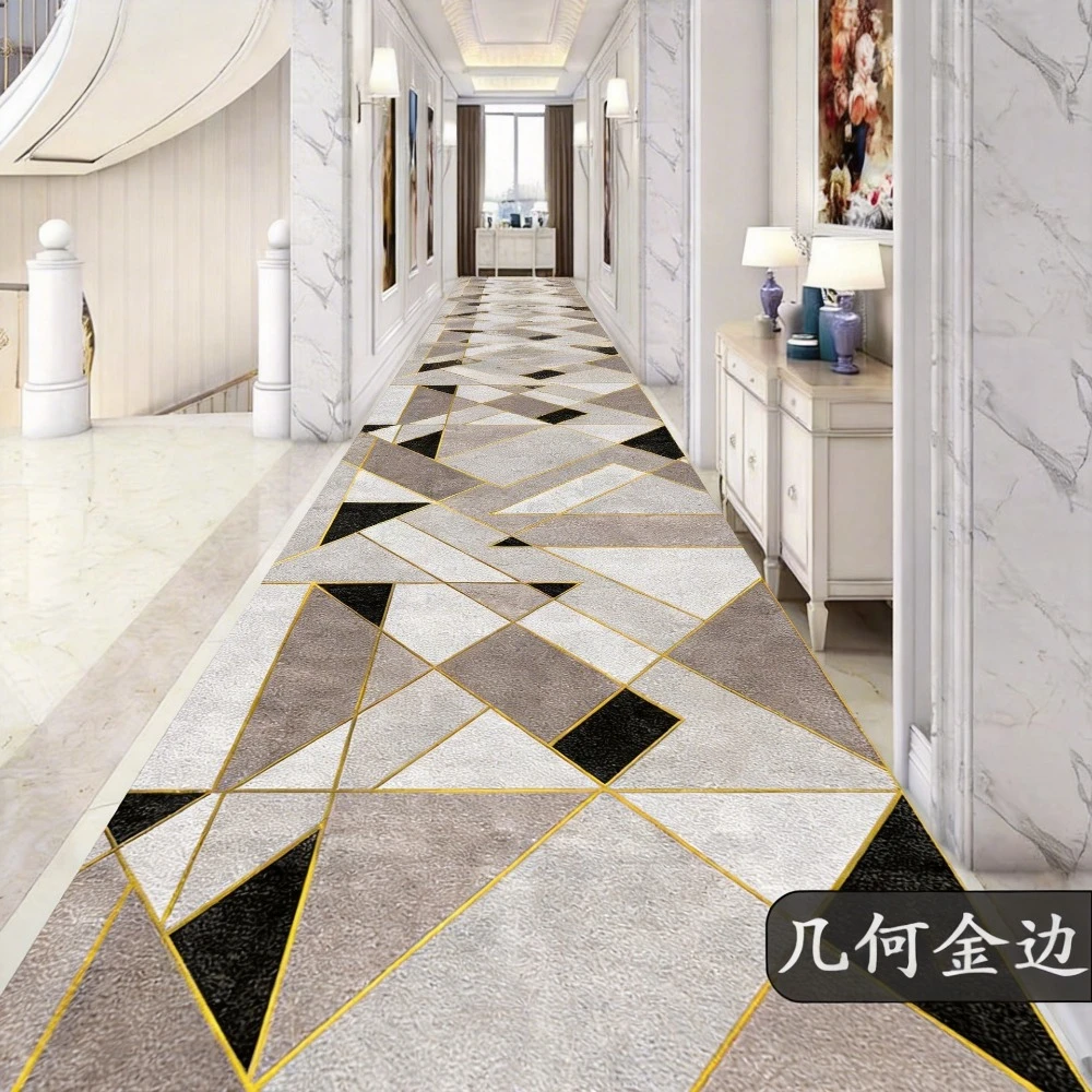 

Luxury Persian Long Corridor Carpet Retro Ethnic Hallway Rug Non-Slip Easy Clean Stairway Runner Floor Mat for Home Decoration