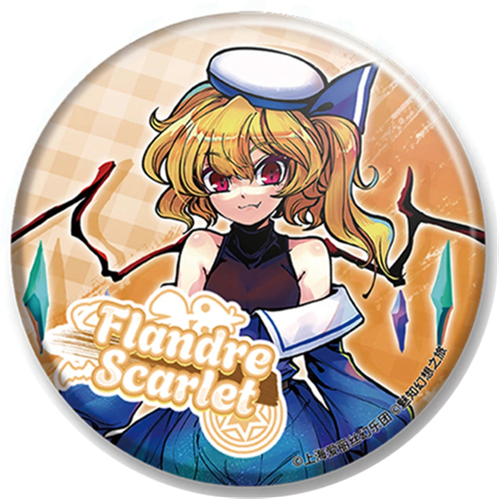 Anime da 58 mm ‌ Progetto Touhou ‌   Hakurei Reimu Patchouli Conoscenza Shameimaru Aya COSTUME Cosplay Distintivo Spilla SPTE Spilla in banda stagnata