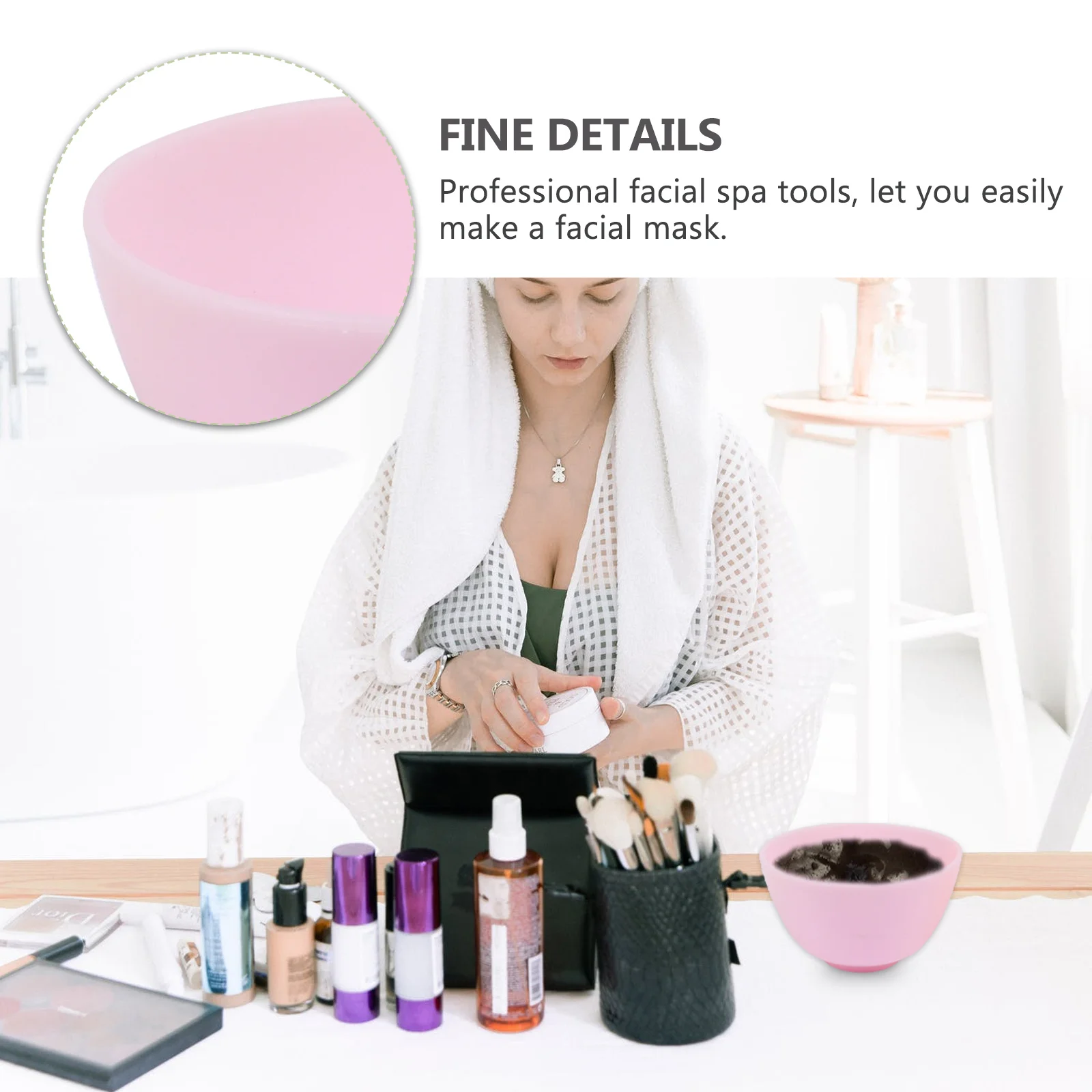 

5Pcs Versatile Beauty Silicone Bowl for Mixing Facial Masks Convenient and Practical for DIY Use Facial Mask Bowl