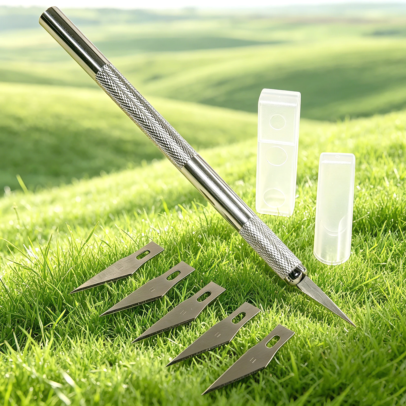Engraving Non-Slip Metal Knife Kit + 20/5pcs #11 Blades Cutter Craft Knives for Mobile Phone PCB Repair Hand Tools view 2