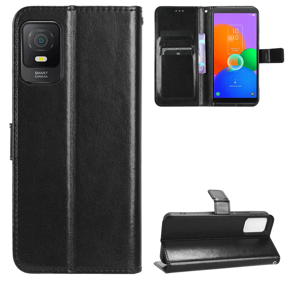 For TCL 403 Case Luxury Flip PU Leather Wallet Lanyard Stand Case For TCL 408 TCL403 TCL408 Phone Bags