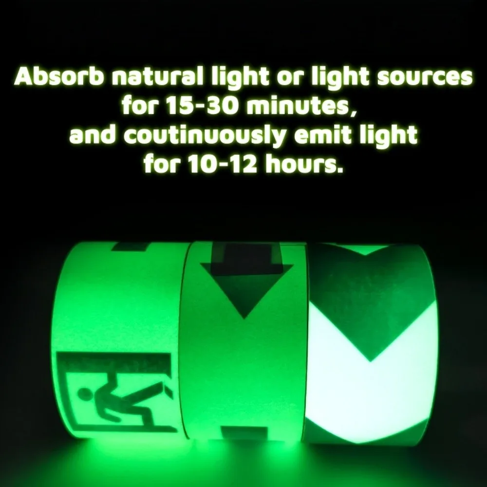 5M Length Emergency Exit Luminous Tape Glow ln The Dark Waterproof Anti-Slip Floor Marker Reflective Properties