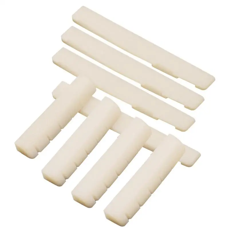 Guitar Bone Bridge Saddle Acoustic Guitar Cattle Bone Saddles Bridge Pins For Acoustic Folk Guitar Accessories Replacement Parts