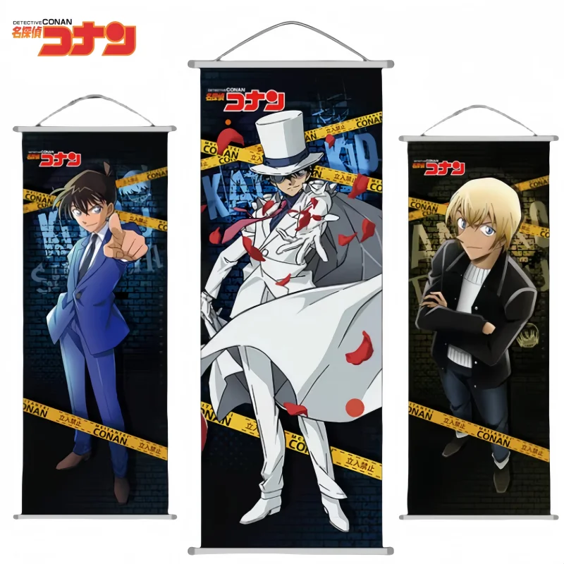 Detective Conan Hanging Cloth Poster Anime Merchandise Decoration Window Displays Door Frames Walls Paintings Holiday Gifts