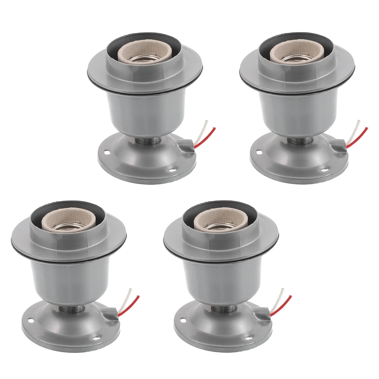 

4pcs Lamp Holder Socket E27 Industrial Retro Light Bulb Base Diy Repair Replacement Home Office Lighting Decorative Sturdy