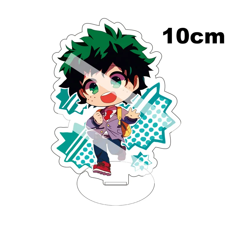 10cm Boku no hero academia Midoriya Izuku All·Might Bakugou Cosplay COSTUME Figure Badge Stand Plate Halloween Prop Accessories