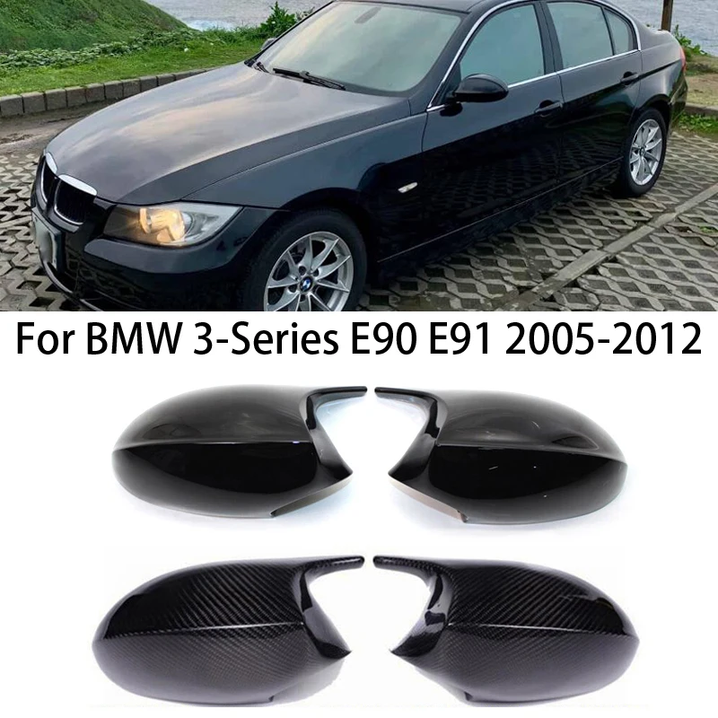 

For BMW 3 Series E90 E91 2005 2006 2007-2012 M Style Replacement Carbon Fiber Car rearview Side mirror cover automobiles parts