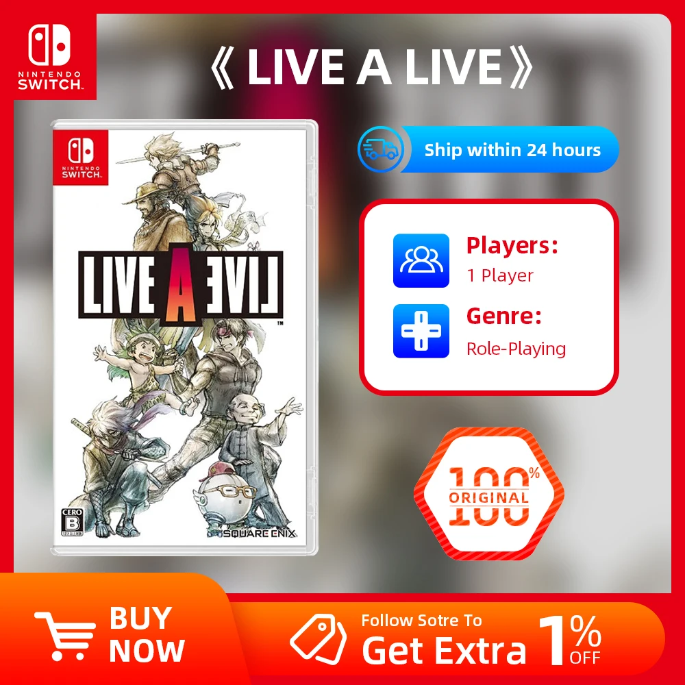 Nintendo Switch Game Deals - LIVE A LIVE - Game Physical Cassette for Switch OLED Lite Game Console