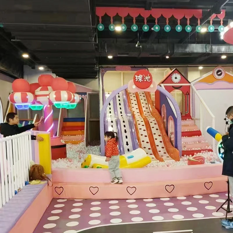 

Customized Role Playhouse Indoor Playground Children'S Playground Shopping Mall Indoor Kids Soft Play Role Trampoline Park Mazes