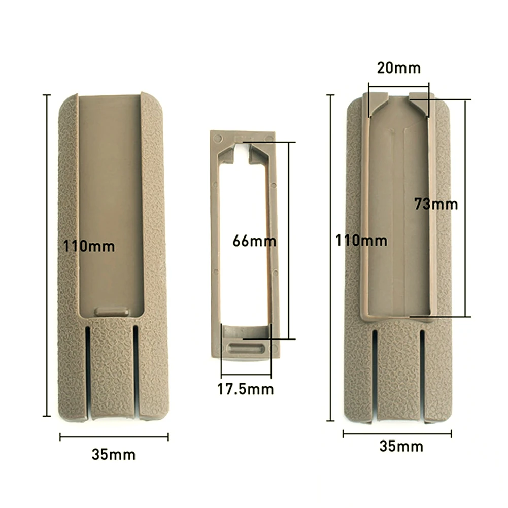 Cicatriz Painel de Bolso Interruptor Remoto Rail Pads Set, se encaixa 20 milímetros Rails, PEQ Lanterna, Rat Tail Slot para Cartão, 4 ", 33", ITI, TD