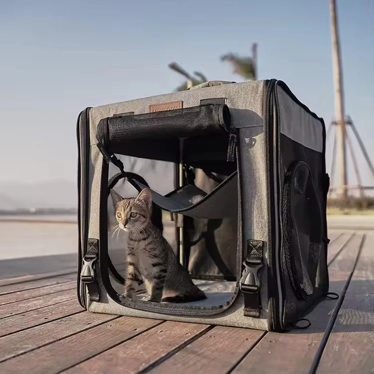 

Модная складная сумка-переноска для кошек с гамаком, портативный и дышащий домик для домашних животных, дорожные сумки для домашних животных