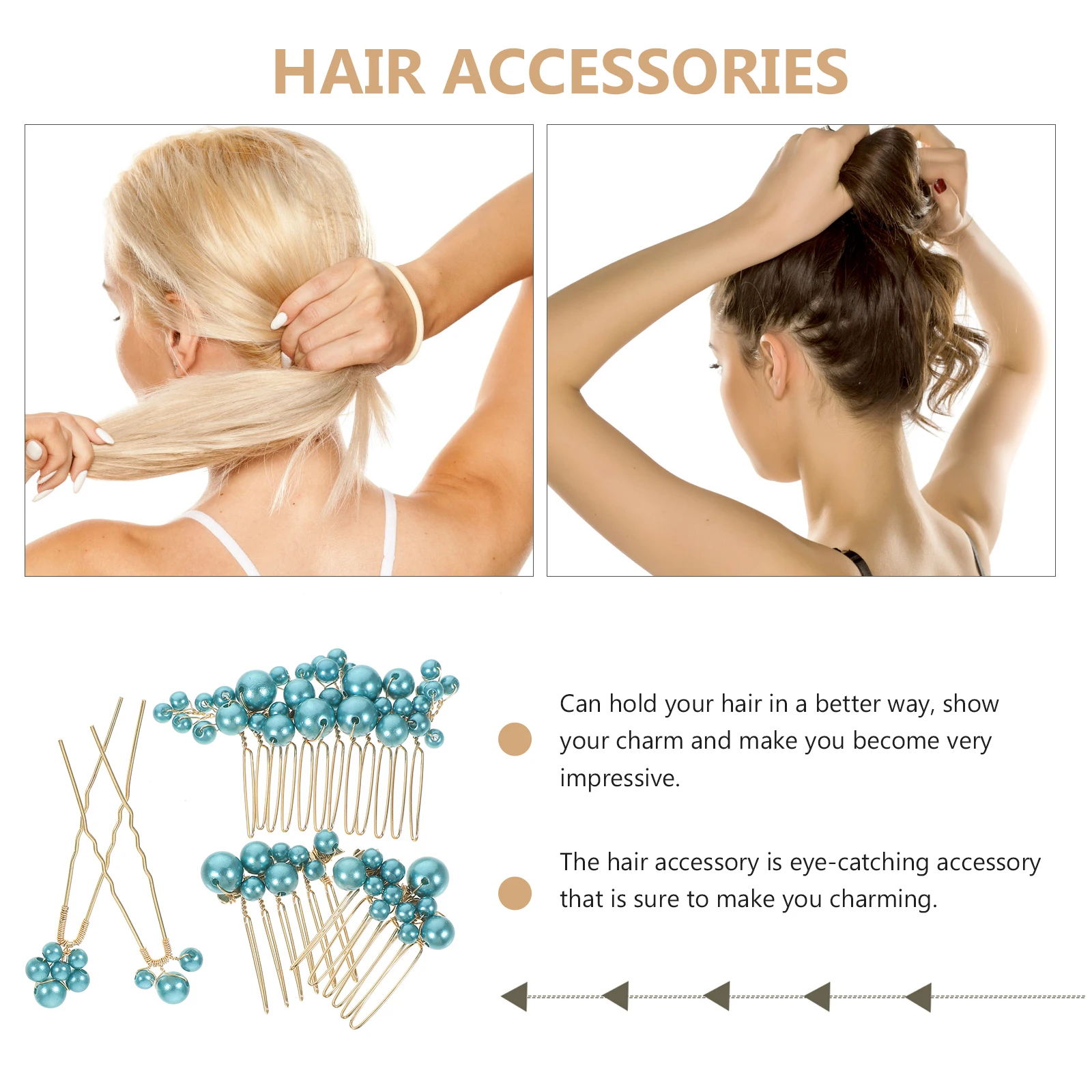 

Hairpin Headdress Comb Clip Bridal for Wedding Accessories Women Hairpins Metal Bride Headpieces Headwear Combs