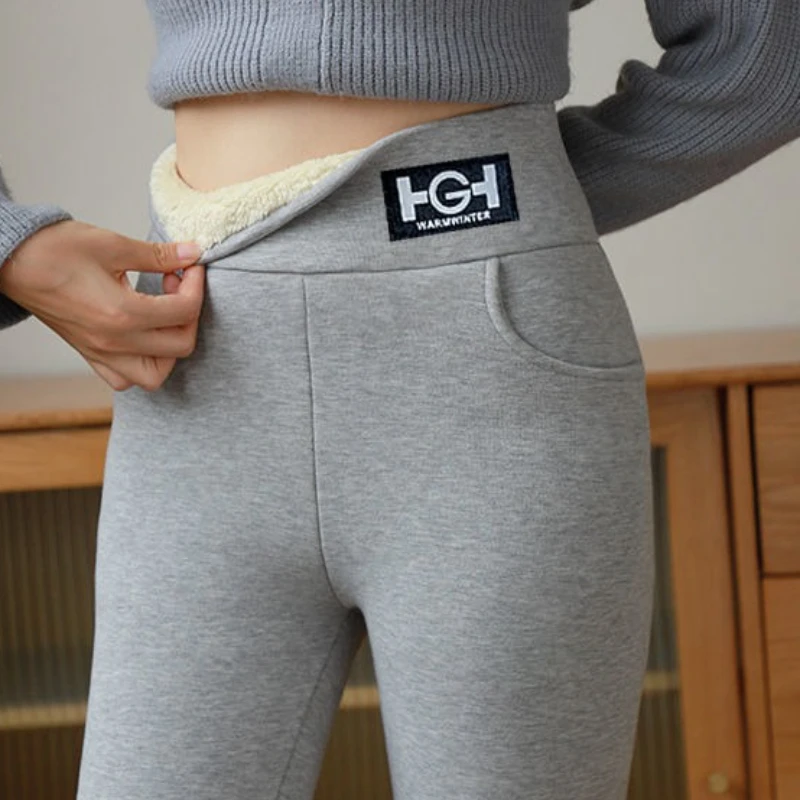 ​ ​ المرأة صوف مبطن الحرارية طماق الشتاء الجوارب الدافئة عدم الانزلاق حزام في الهواء الطلق الشارع الشهير اليوغا السراويل عالية الكثافة أفخم ​ ​