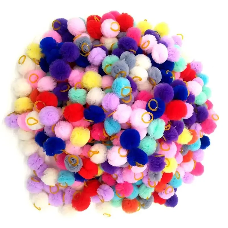 

UEETEK 20pcs Pet Elastic Hair Band Hair Tie Cloth Hair Ring For Dog Puppy Pet Dog Cat Flower Head Ball (Mixed Pattern) Hair net