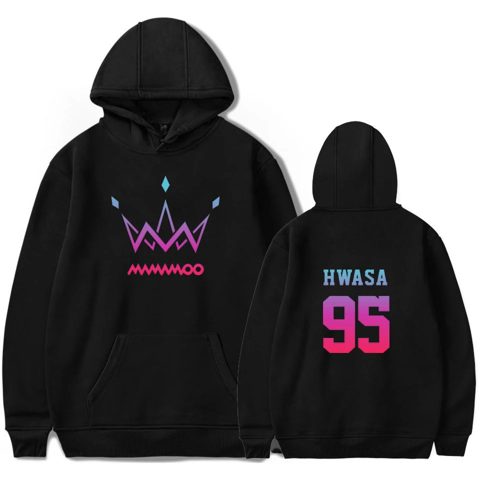 MAMAMOO Hoodie Kpop Hwa Sa Solar Moon Byul Whee In Letter Print Hoodies Women Men Autumn Fleece Pullovers Fashion Y2k Sweatshirt