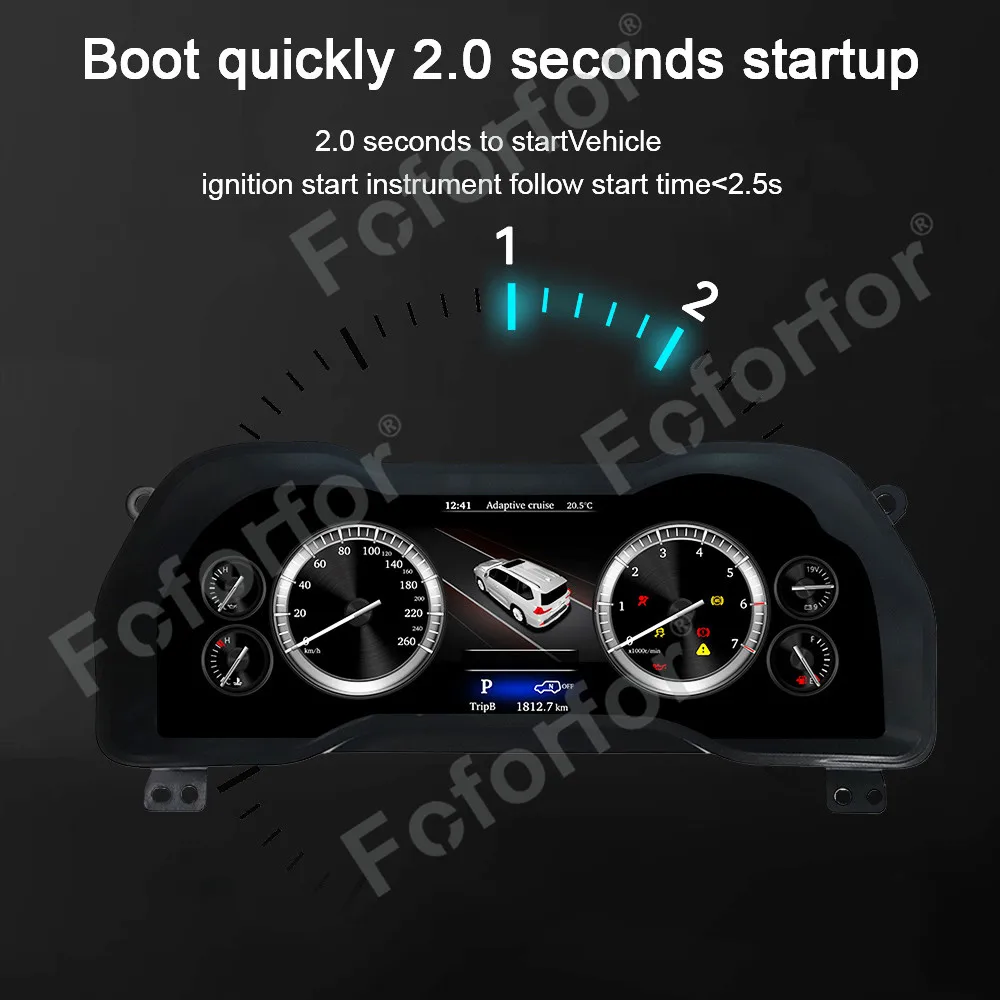 

2025 Cockpit Screen Odometer For Toyota 4Runner 2014-2019 Speedometer LCD Digital Instrument Cluster Auto Speed Meter