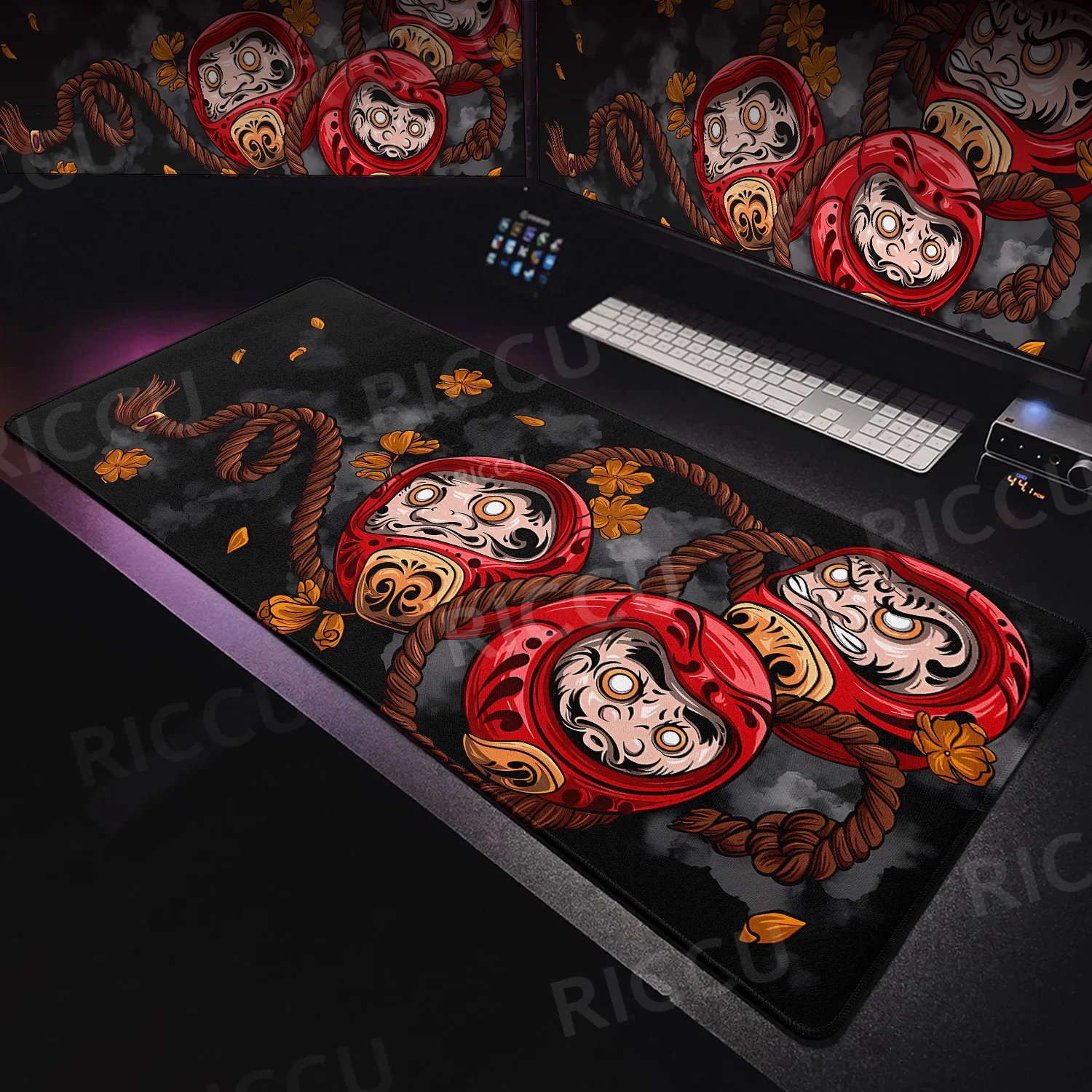 daruma Mouse Pad Dharma Keyboard Expansion Pads PC Gaming tumbler Non-slip Gamer Accessories XXL Art Desk Mats Japanese Carpet