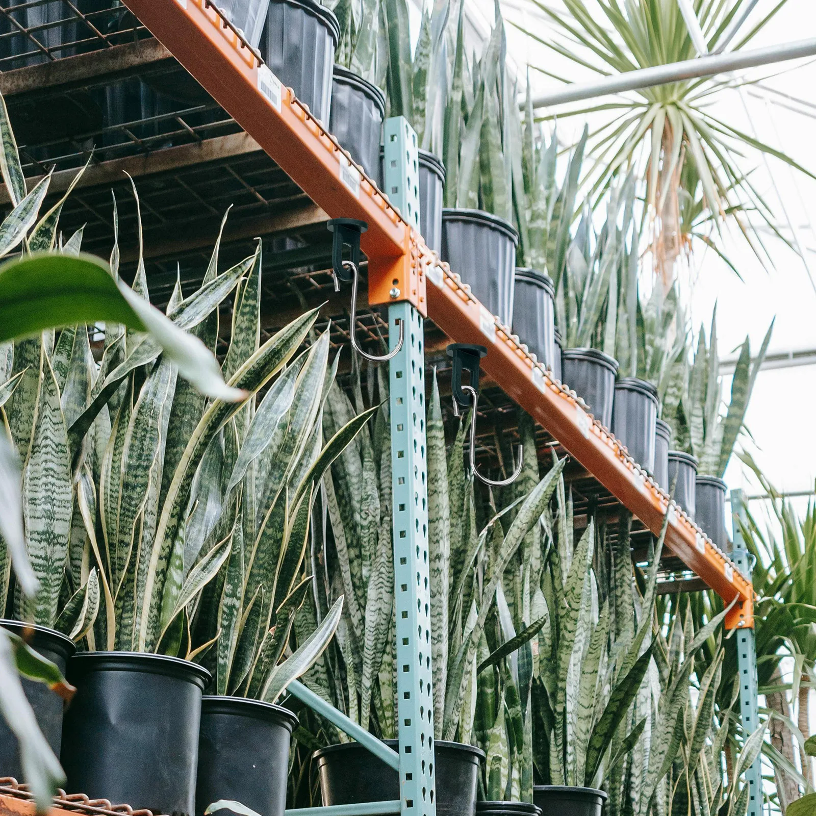 

1Set Greenhouse Hangers Twist Tool S-Hook Easy Install Plant Hooks for Outdoor Gardens Greenhouses Accessories