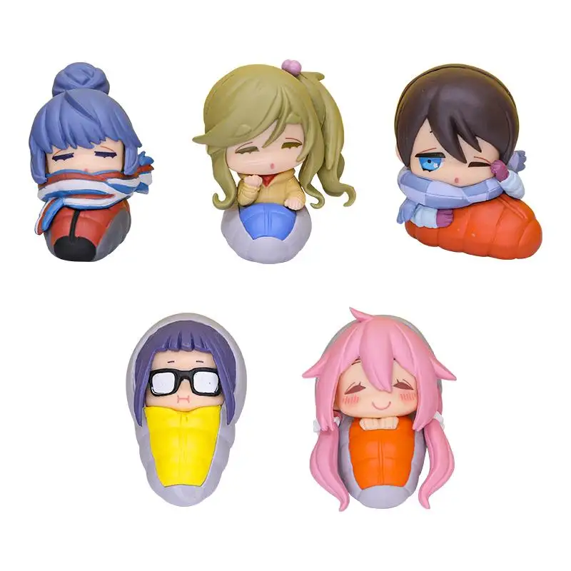 

Stasto Original Gashapon Laid-Back Camp Shima Rin Sleep Anime Action Figure Toys For Boys Girls Kids Children Birthday Gifts