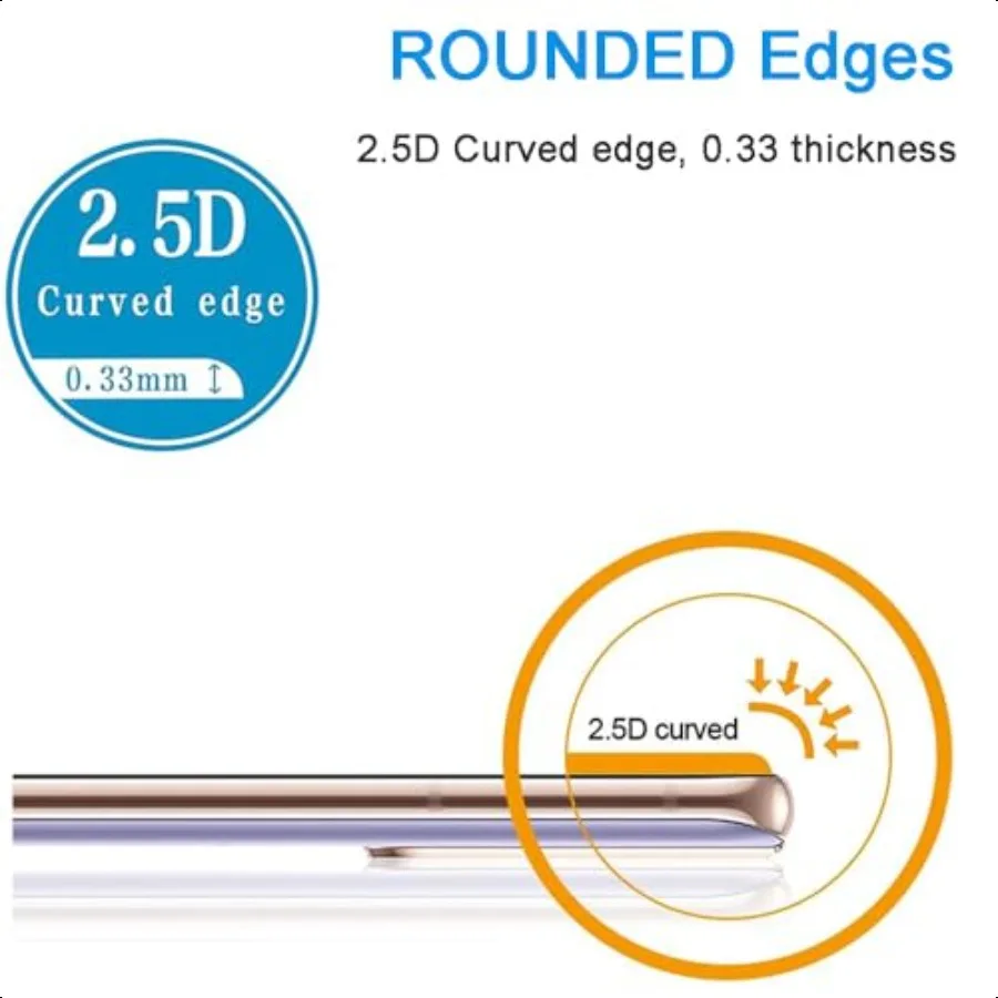 2 Pack Screen Protector for LG V60 Tempered Glass Film 9H Hardn Scratch Resistant High Definition