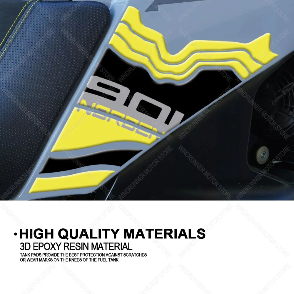 Motorcycle Accessories Waterproof Sticker Side Tank Sticker 3D Resin Protective Sticker For Husqvarna Norden 901 2024