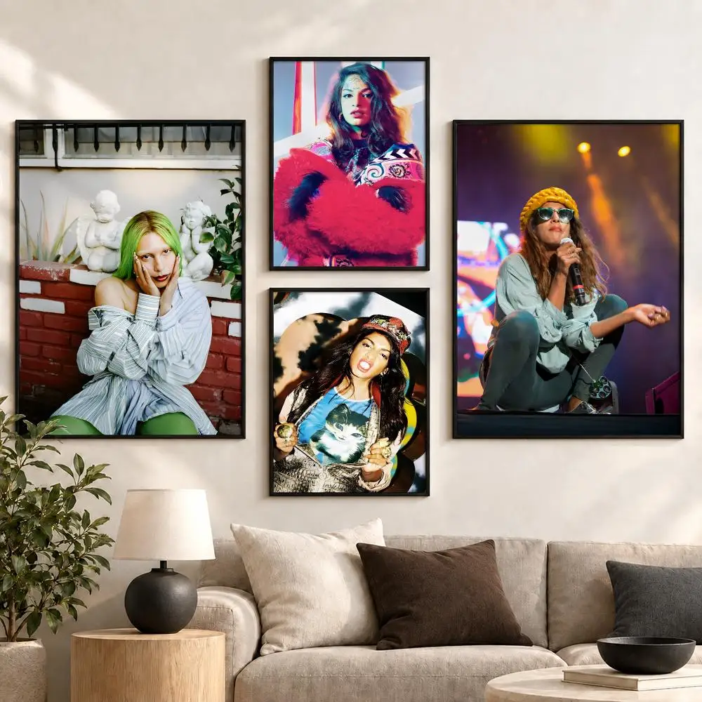 Mathangi Maya Arulpragasam Singer Bold Music Visuals Poster Aesthetic Art Print for Bedroom & Living Room Decor, Unframed