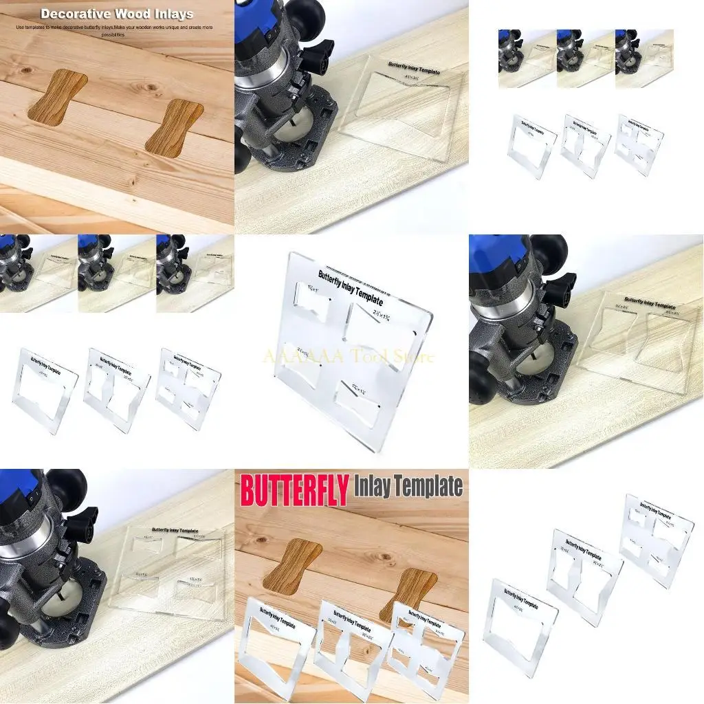 A2BE Plantilla incrustación mariposa llave carpinter