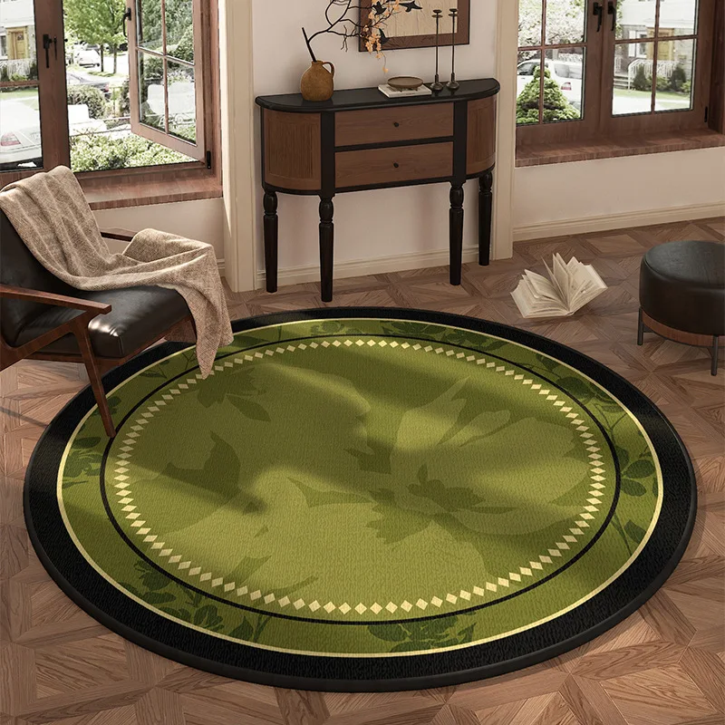 Cool Neon Splatter Video Game Controller Round Rug Dynamic Gamer Desk Chair Mat
