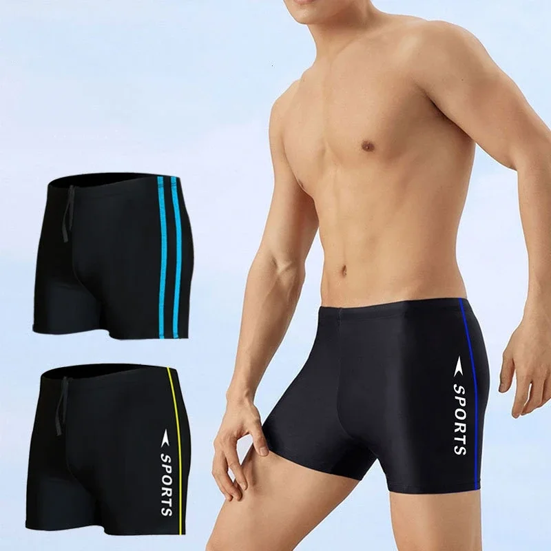 

Men Professional Water Sports Quick-Drying Breathable Board Shorts Surfing Beach Boxer Briefs Workout Bathing Trunks